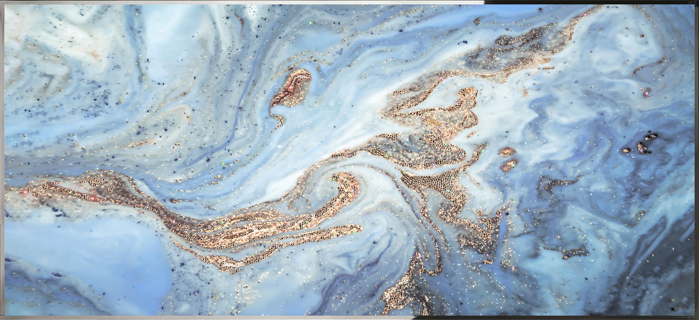 Abstract ocean-inspired texture representing waterfront luxury interiors in Miami