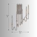 Luce di Roma Foro luxury gold crystal wall sconce CAD elevation drawing with dimensions in cm and inches