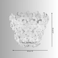 Camellia Fiorita wall sconce size diagram showing 45cm width and 35cm height.