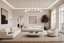 Luxury Spanish Alabaster Ring Chandelier in Elegant London Living Room, Architectural Statement Lighting