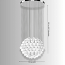 Alabaster chandelier 110cm (43") diameter with adjustable 200cm (80") drop dimension diagram.