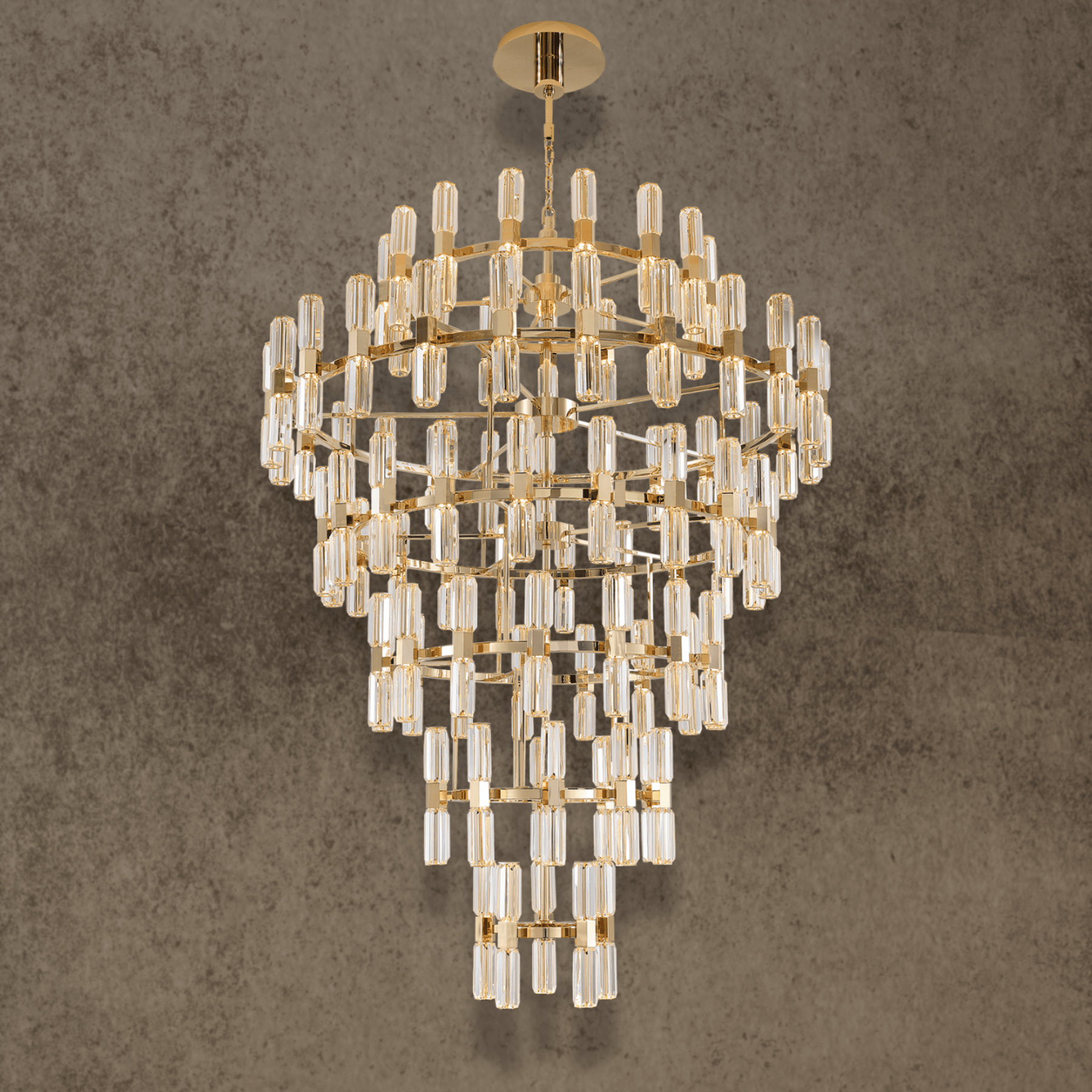 Athena Grand Tiered Crystal Chandelier