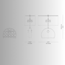 Bellmont luxury table lamp dimensions showing overall height, shade width, and base proportions for upscale interiors.