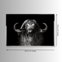 Bozeman crystal bison wall art dimensions 180 x 120 cm large Swarovski wildlife wall artwork