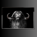 Bozeman crystal bison wall art with Swarovski crystals, luxury wildlife artwork inspired by Montana