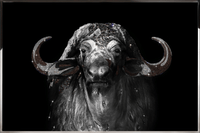 Close-up of Bozeman Swarovski crystal bison wall art showing luxury wildlife artwork craftsmanship