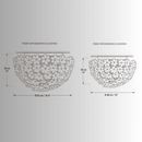 CAD drawing of Camellia Fiorita Flush ceiling lights in 62 cm and 48 cm sizes with dimensions.