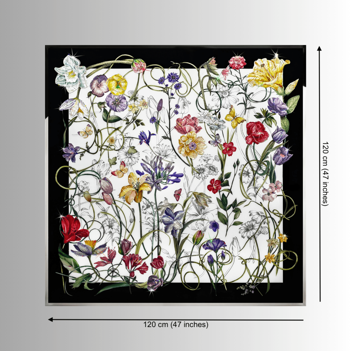 Chelsea limited-edition crystal artwork dimensions measuring 120 cm (47 inches) by 120 cm (47 inches)
