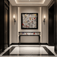 Chelsea collectible crystal artwork displayed in a refined luxury residential hallway interior
