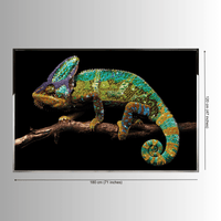 Denkyem Swarovski crystal wall art dimensions showing 180cm width and 120cm height framed artwork