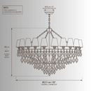 Luce Regale Donatello Grande chandelier CAD drawing with 117 cm diameter and adjustable chain