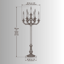 Élysée Candélabre Majestique luxury floor lamp CAD drawing with 170 cm height, 56 cm head and 30 cm base dimensions