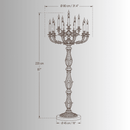 Élysée Grand Candélabre Royale luxury floor lamp CAD drawing with dimensions, 24K gold-plated classical lighting design