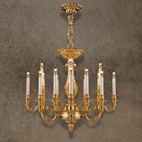 24K gold French Empire chandelier with 20 lights, classic ornate design for luxury interiors