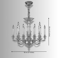 gold chandelier size 95cm diameter 80cm height, 20 light French style ceiling lighting