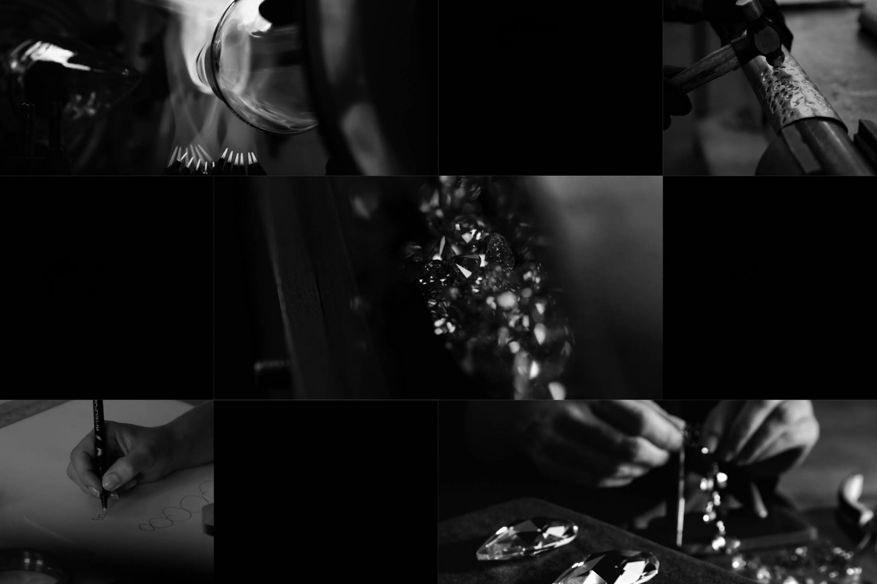 Artisan craftsmanship at HDLS Lighting Ltd, showing hands, tools, and materials during the chandelier production process.