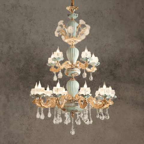 HDLS Lighting Ltd Chandelier Blossom, Beautiful Luxury Stain Glass Chandelier. SKU:hdls#81X609