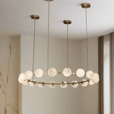 HDLS Lighting Ltd Chandelier Dia 125cm x 18 Marble balls Lunar Glow Chandelier – Modern Marble Masterpiece