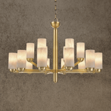 HDLS Lighting Ltd Chandelier Dia102cmxH75cm Gilded Grace Chandelier – Spanish Marble and Copper Brilliance