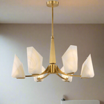 HDLS Lighting Ltd Chandelier Dia70cm(6 lights) / Matt Gold Aurora Sculpted Chandelier