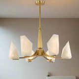 HDLS Lighting Ltd Chandelier Dia70cm(6 lights) / Matt Gold Aurora Sculpted Chandelier