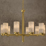 HDLS Lighting Ltd Chandelier Dia80cmxH55cm Gilded Grace Chandelier – Spanish Marble and Copper Brilliance