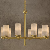 HDLS Lighting Ltd Chandelier Dia80cmxH55cm Gilded Grace Chandelier – Spanish Marble and Copper Brilliance