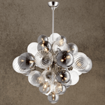 HDLS Lighting Ltd Chandelier Diameter 80cm / Cold White Nebula Glow Chandelier – Cosmic Elegance in Handblown Glass