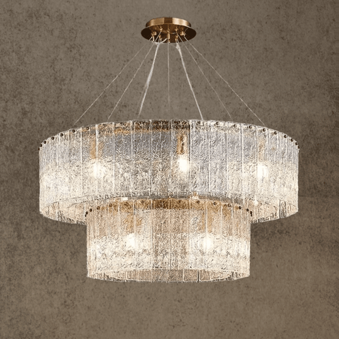 HDLS Lighting Ltd Chandelier Nina contemporary frosted crystal chandelier. SKU: hdls#906N989