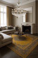 Regina chandelier installed in a luxury living room with classic French interior design.