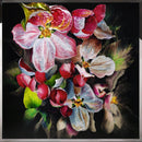 June luxury Swarovski crystal architectural floral artwork handcrafted with mother of pearl and natural shell