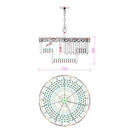 Technical drawing of La Scala Crystal Marchesa chandelier showing design layout and dimensions.