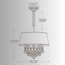 CAD technical drawing of Luce Regale Donatello Piccolo pendant light with dimensions and specifications