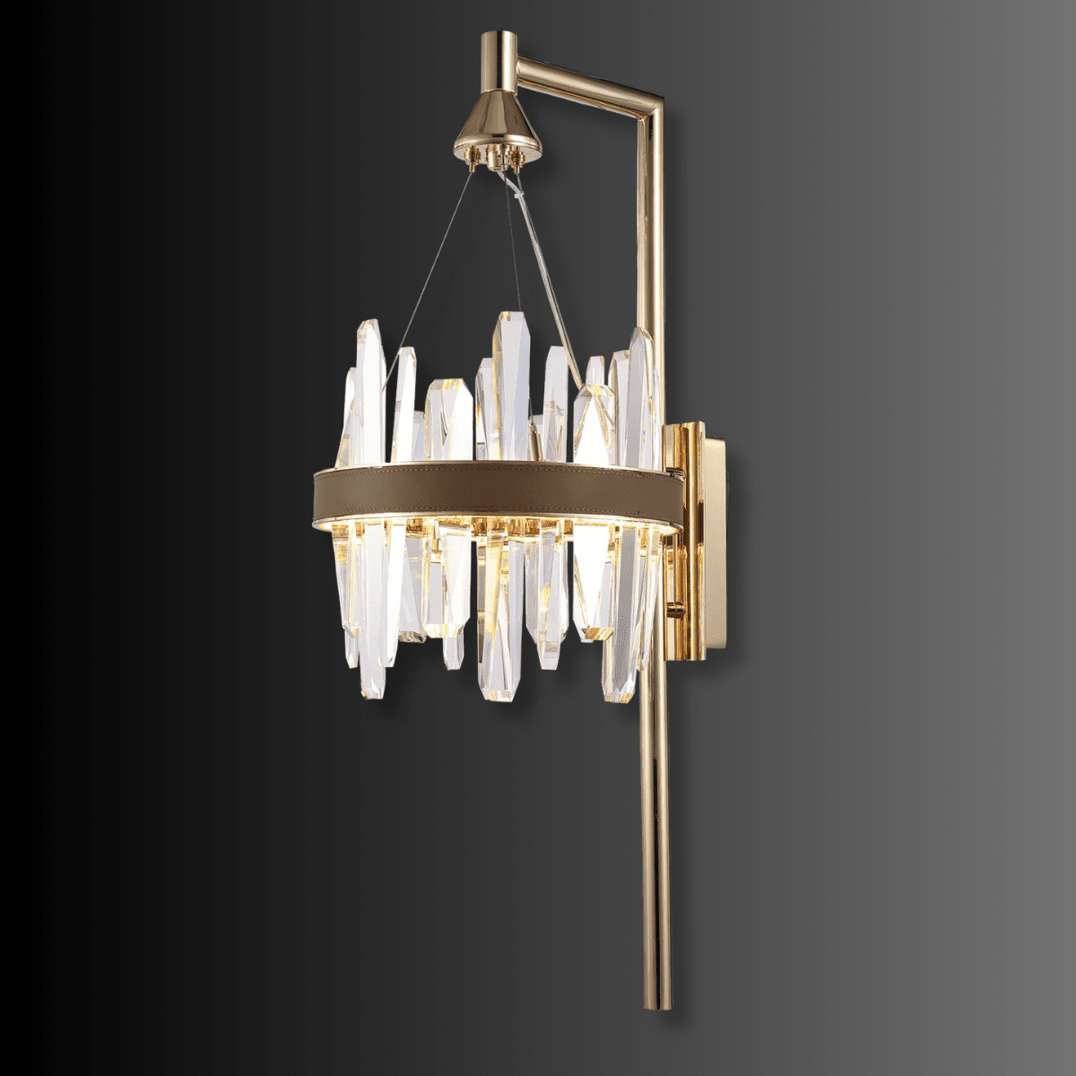 Manhattan Axis Crystal Wall Sconce