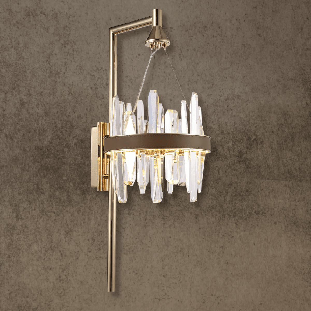 Manhattan Axis Crystal Wall Sconce