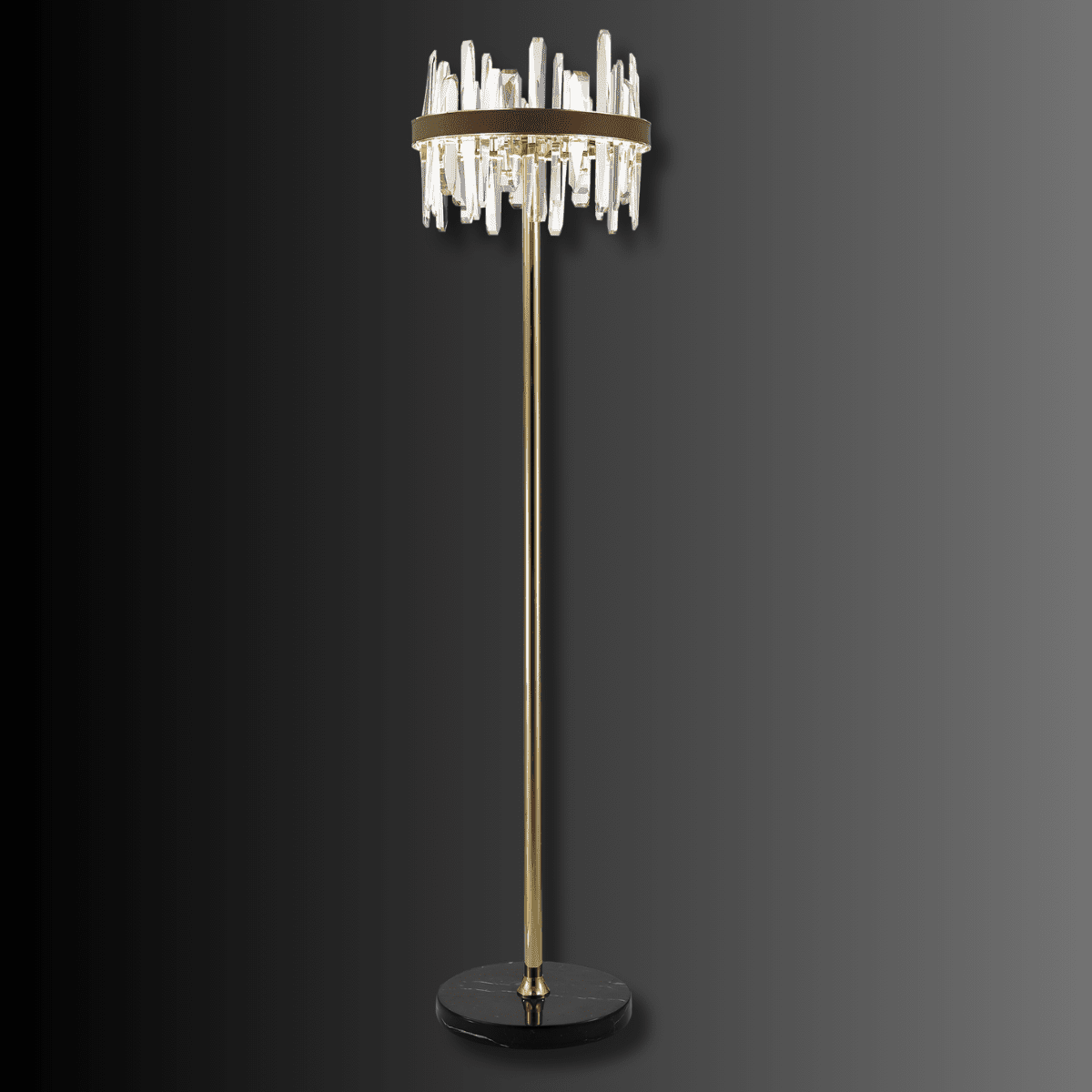 Manhattan Column Crystal Floor Lamp