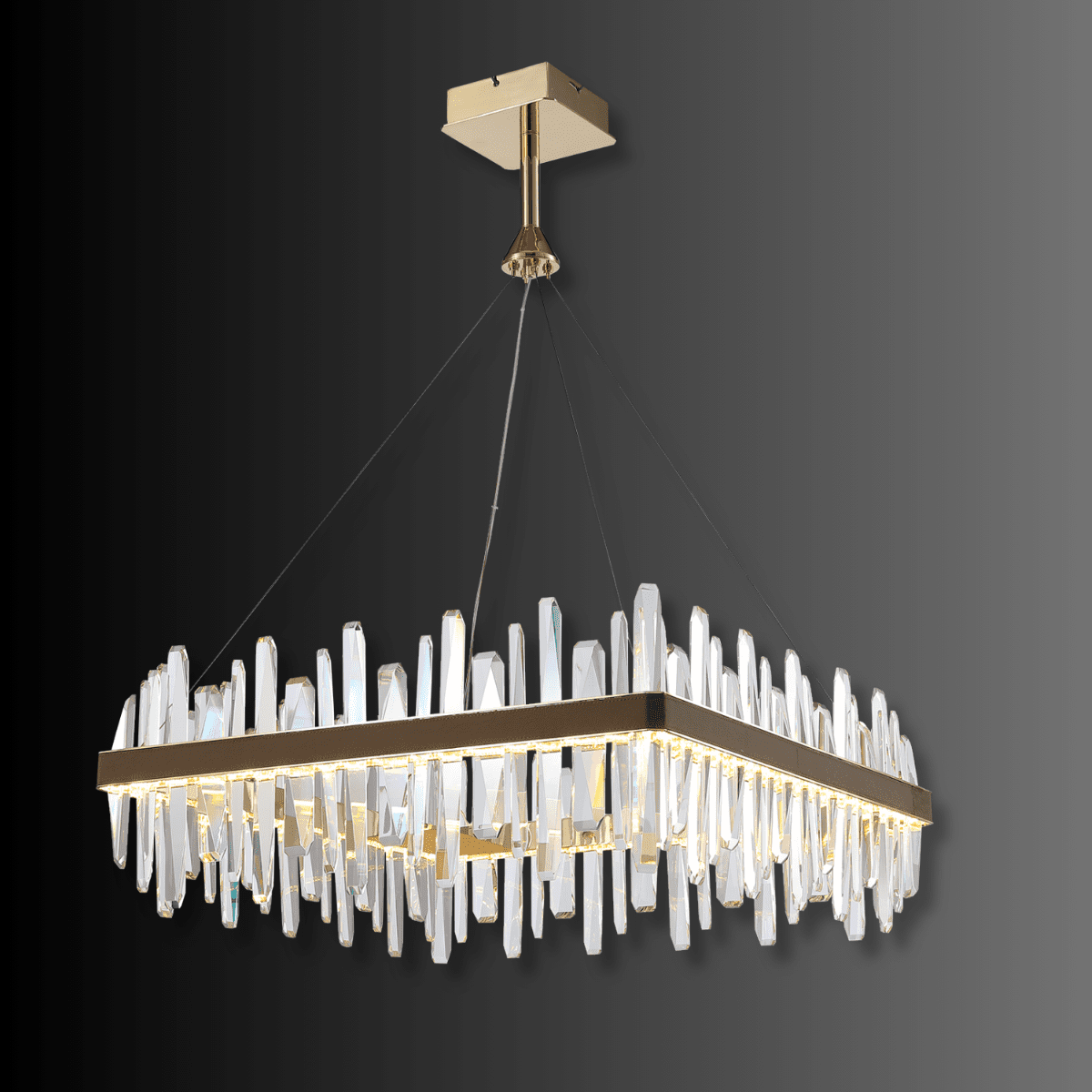 Manhattan Square Crystal Chandelier