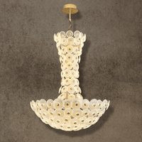 Modernus Grande large glass discs chandelier for double height ceilings by HDLS Lighting