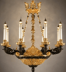 Close-up of Opéra Noir Élégance showing matte-black copper arms and 24K gold-plated detailing.