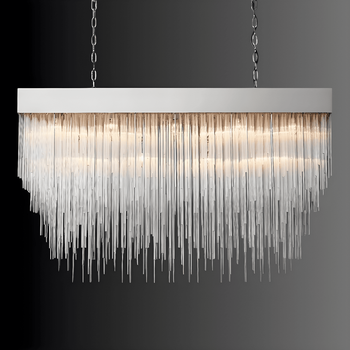 Petra Argent Rectangular Chandelier