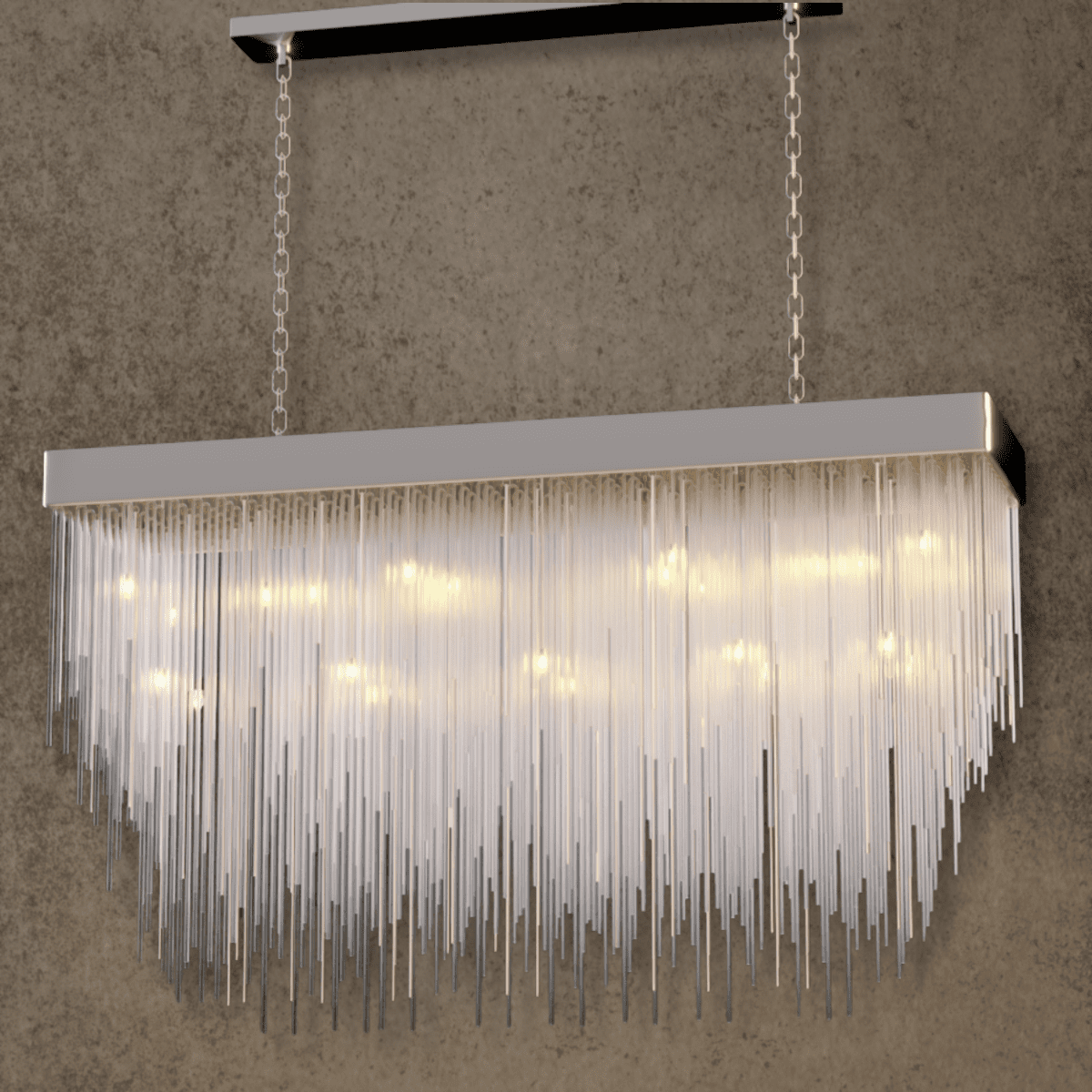 Petra Argent Rectangular Chandelier