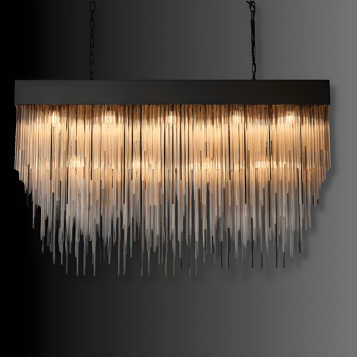 Petra Obsidian Rectangular Chandelier