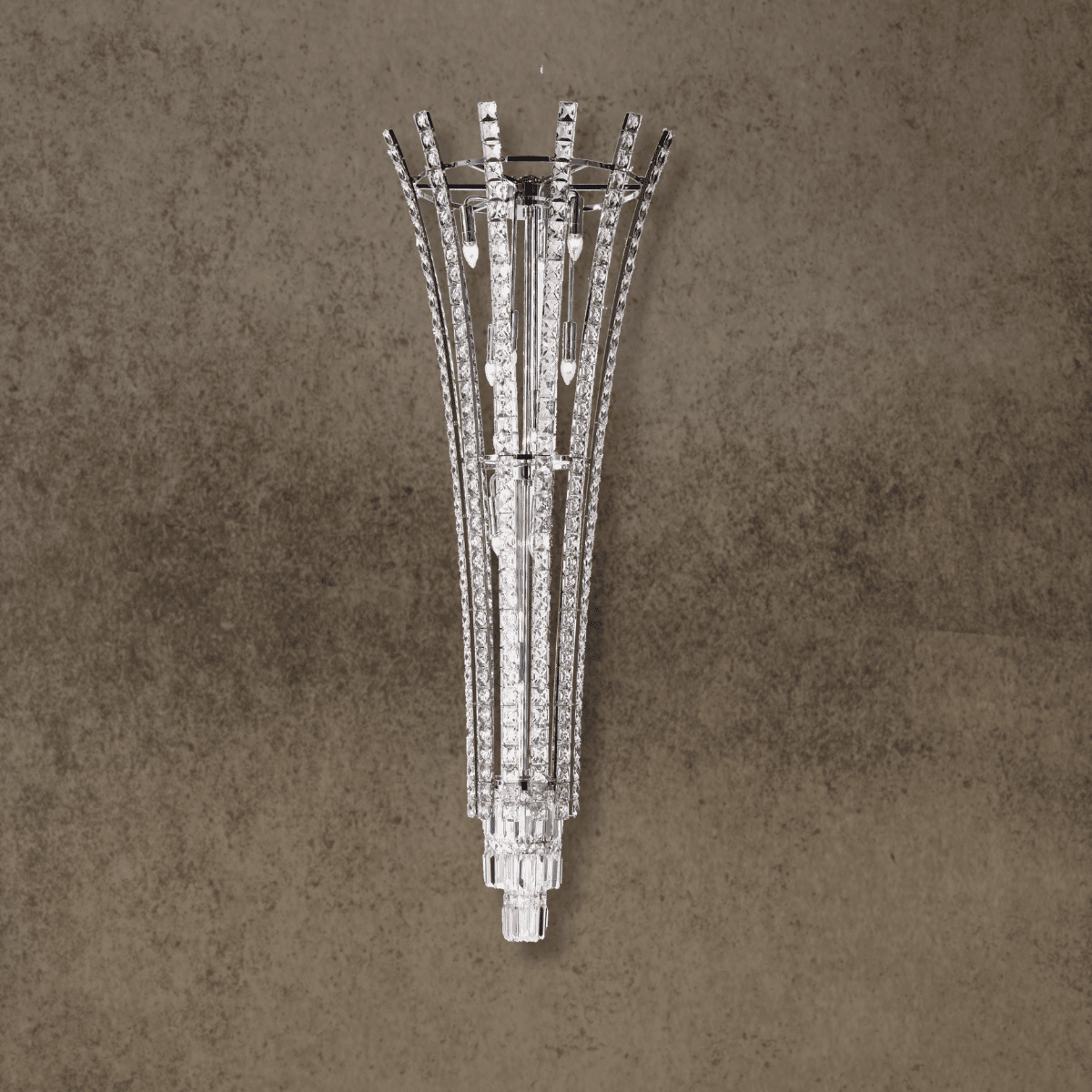 Plaza Crown Column Crystal Chandelier