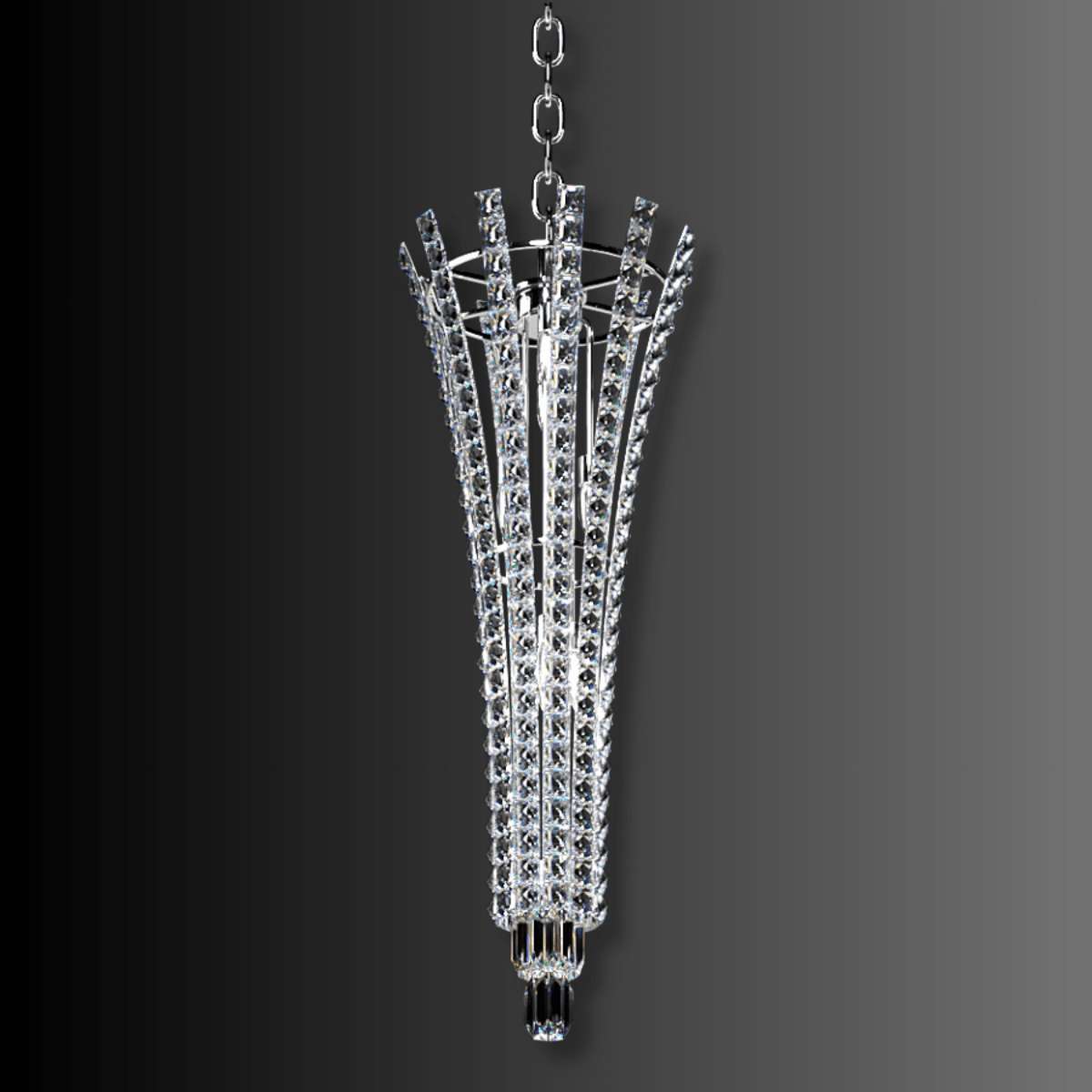 Plaza Crown Column Crystal Chandelier