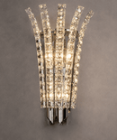 Plaza Crown Crystal Wall Sconce in polished chrome with precision-cut crystal for luxury interiors