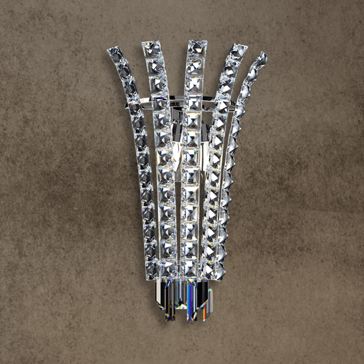 Plaza Crown Crystal Wall Sconce