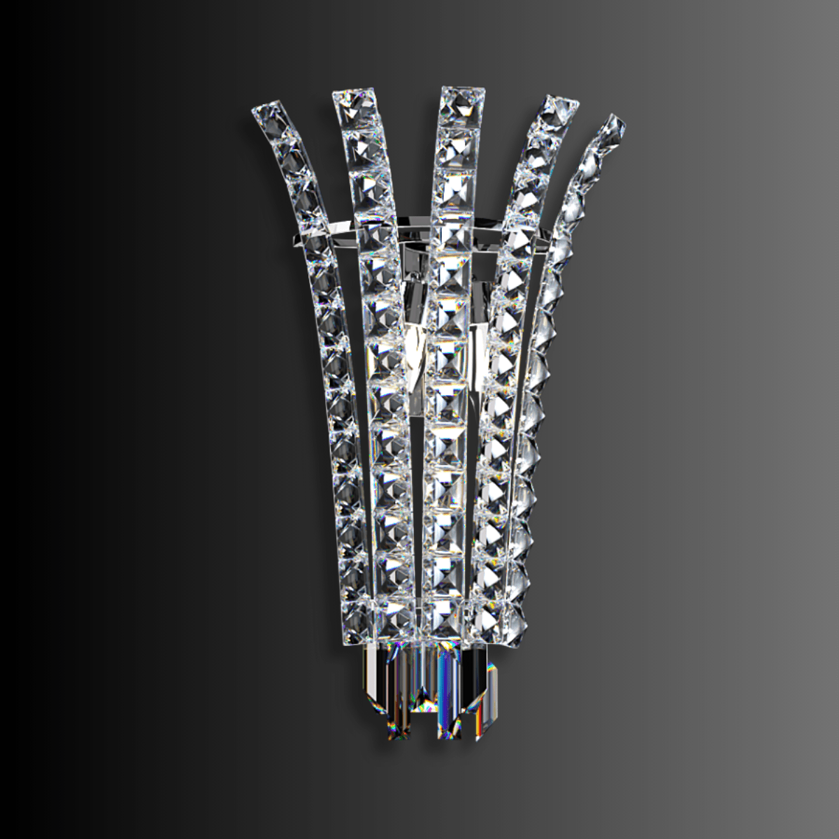 Plaza Crown Crystal Wall Sconce