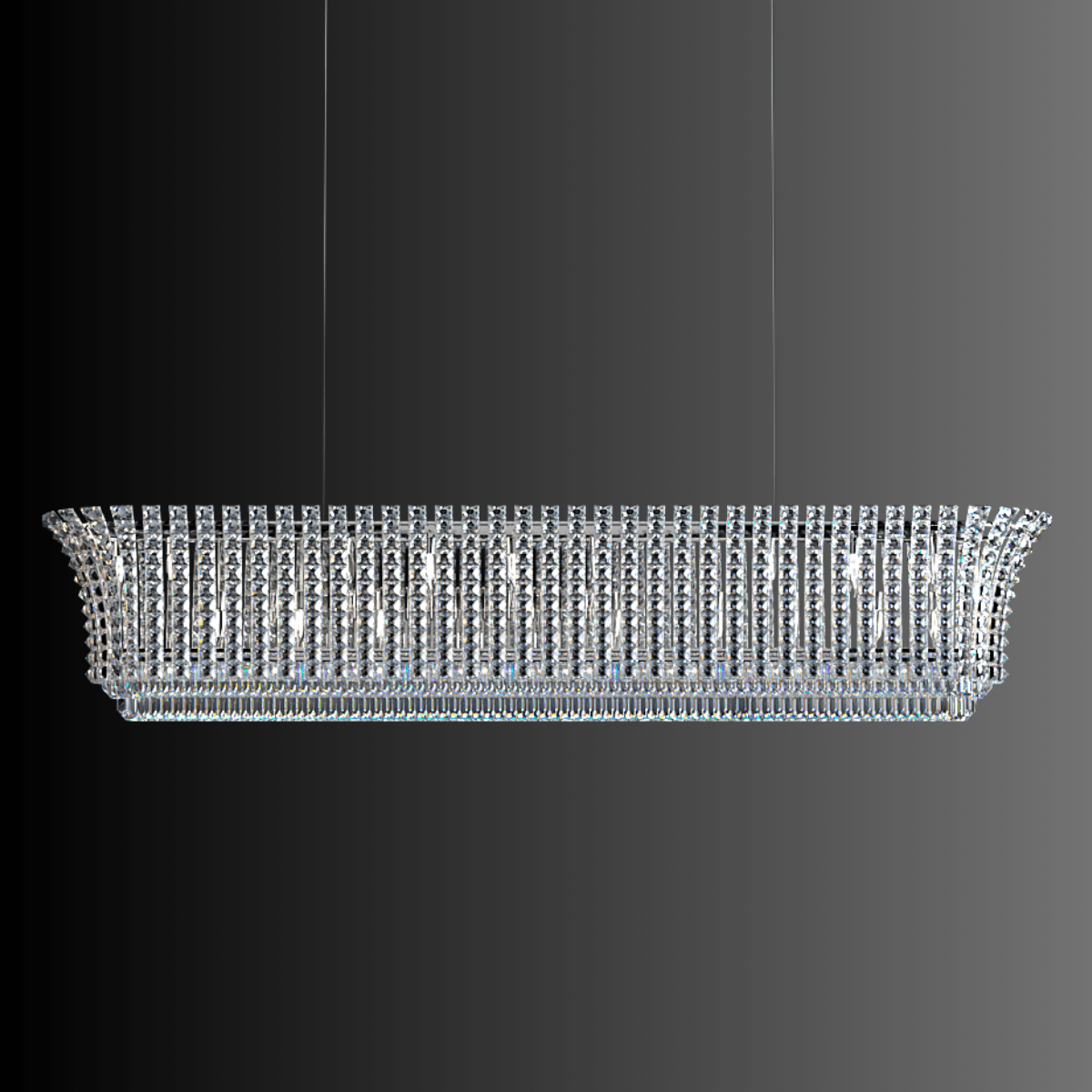 Plaza Crystal Linear Grande Chandelier