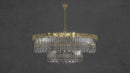 Video preview of the La Scala Crystal Conte chandelier showing its luminous gold and crystal design from the HDLS Lighting La Scala Collection.