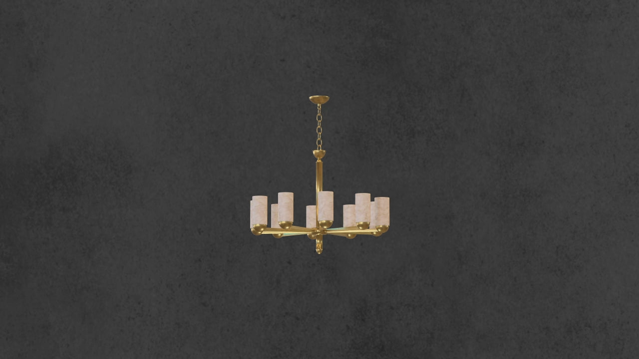 A 15 second 3D MAX video of Alabaster Anima Chandelier by HDLS Lighting Ltd